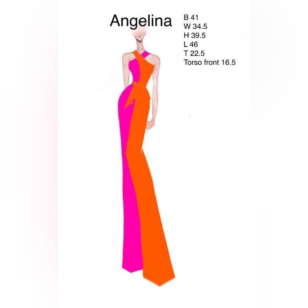 CUSTOM Color-block Fernando Wong Pageant Jumpsuit